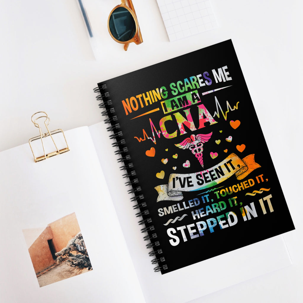 CNA Inspirational Spiral Notebook, Nurse Gift, Healthcare Worker Journal, Ruled