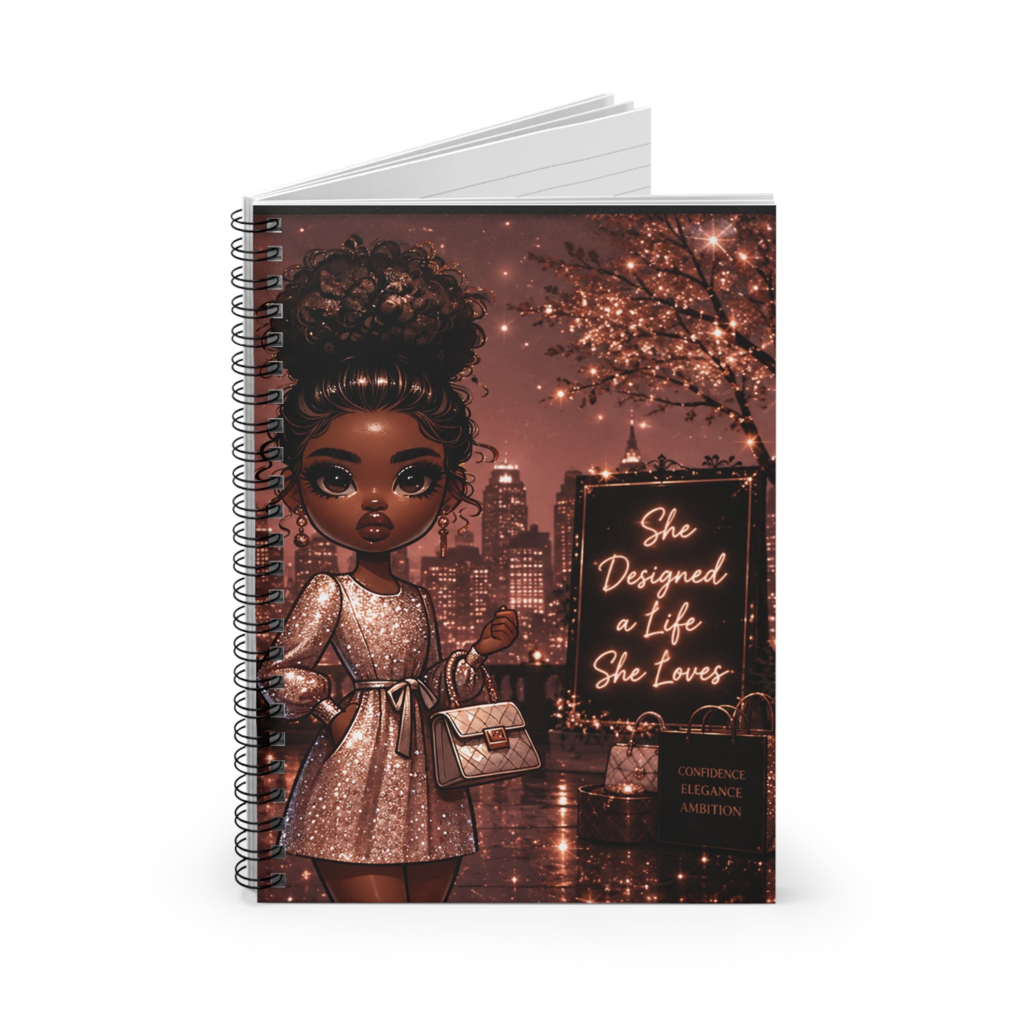 She Designed a Life She Loves Spiral Notebook — Empowerment Journal