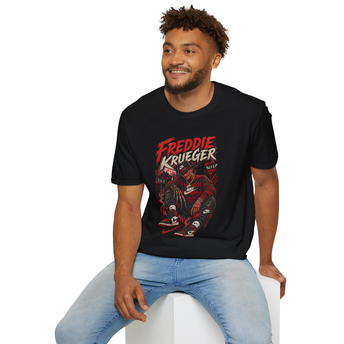 Freddie Krueger Retro Horror Graphic T-Shirt