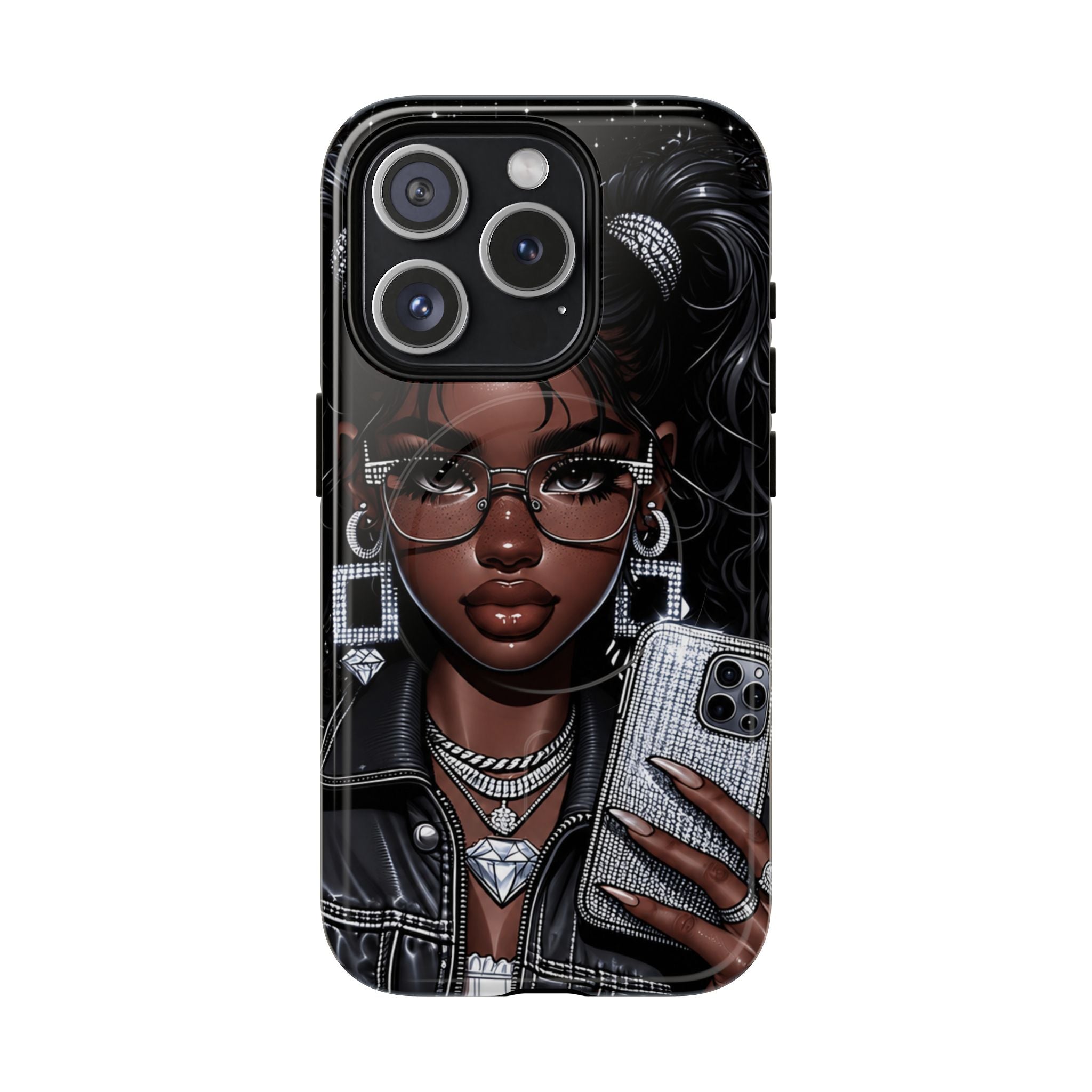 Black Girl Magic Selfie Phone Case | Tough Magnetic Case