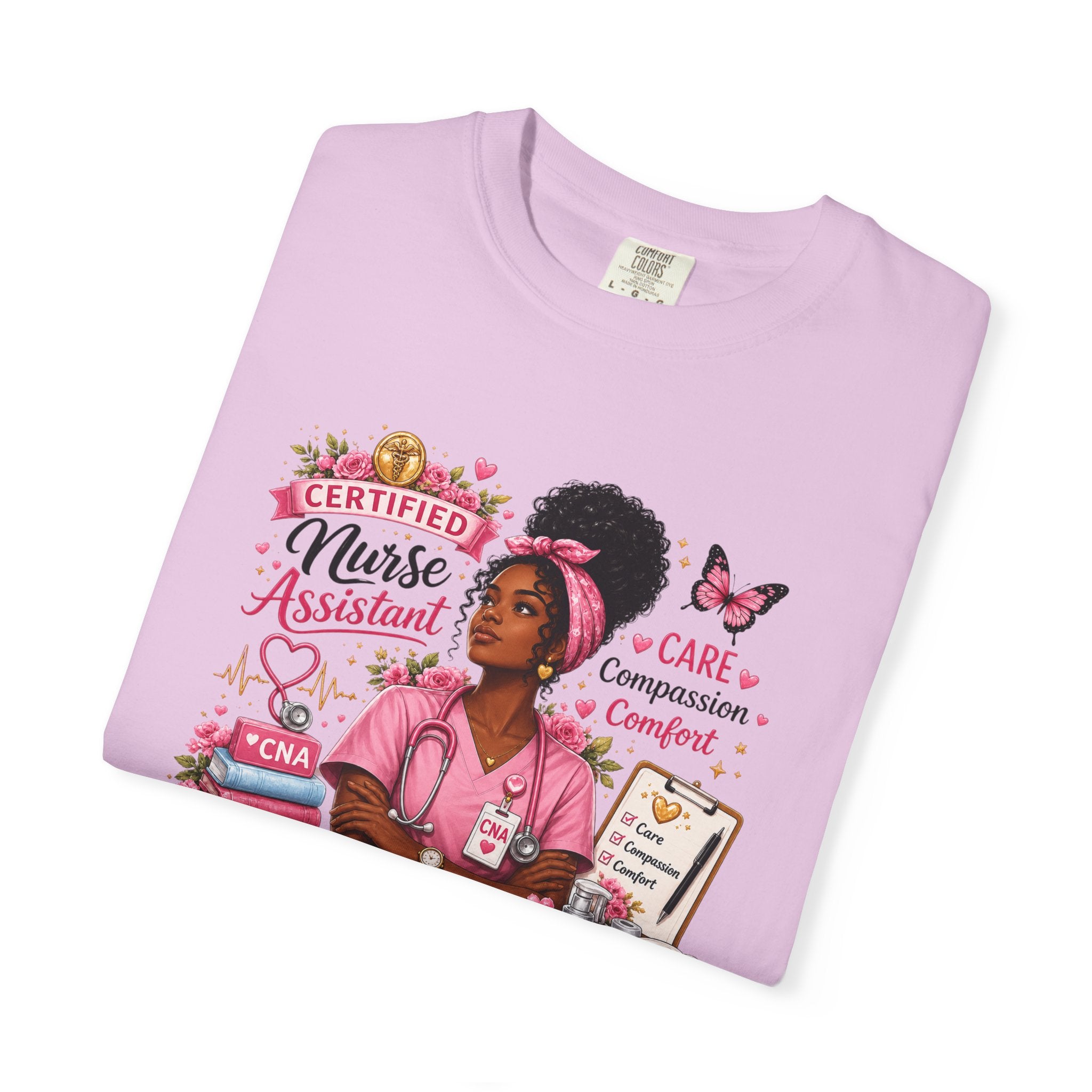 CNA Proud Nurse T-Shirt — Certified Nurse Assistant Floral Tribute Tee