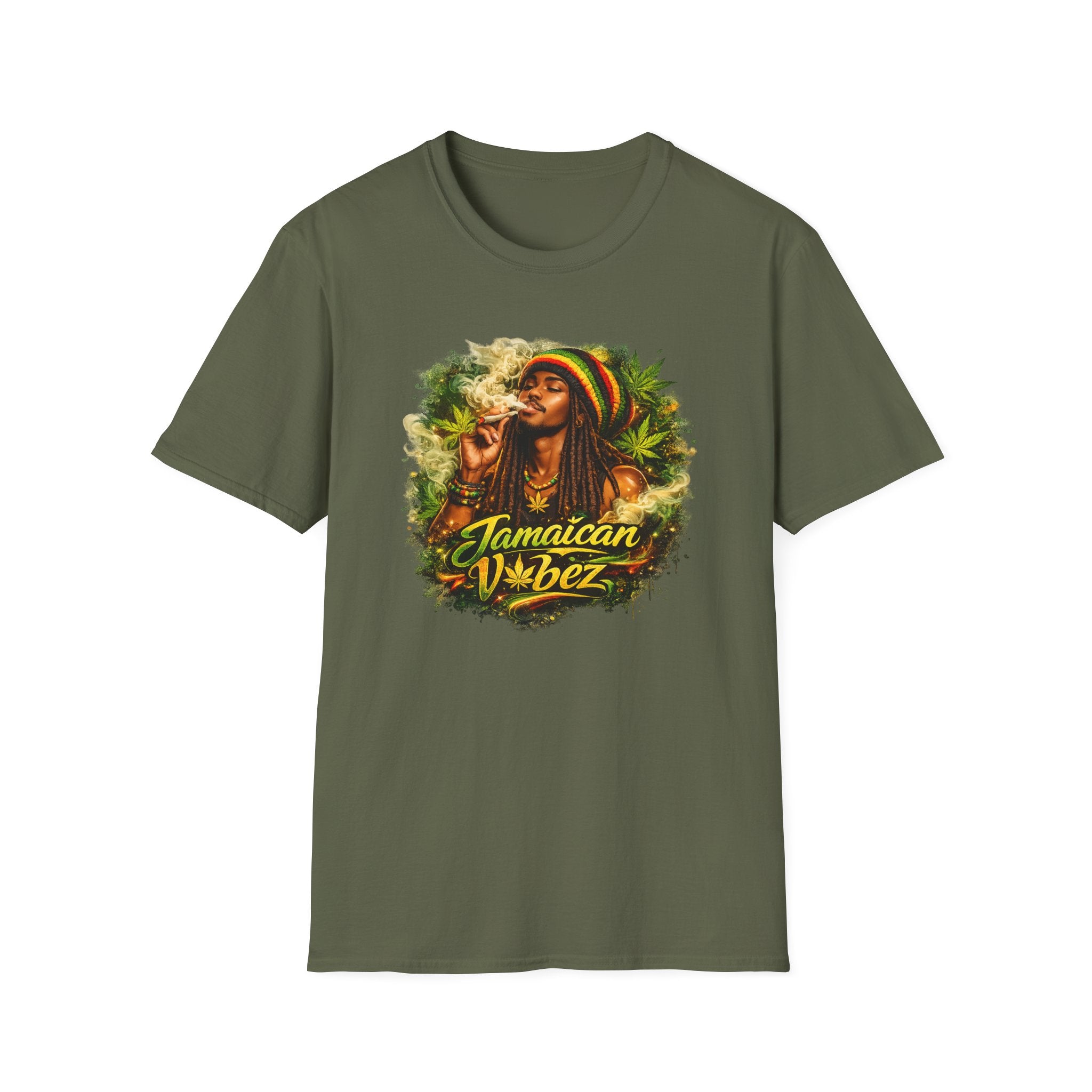 Rastafarian 'Jamaican Vibez' Graphic T-Shirt