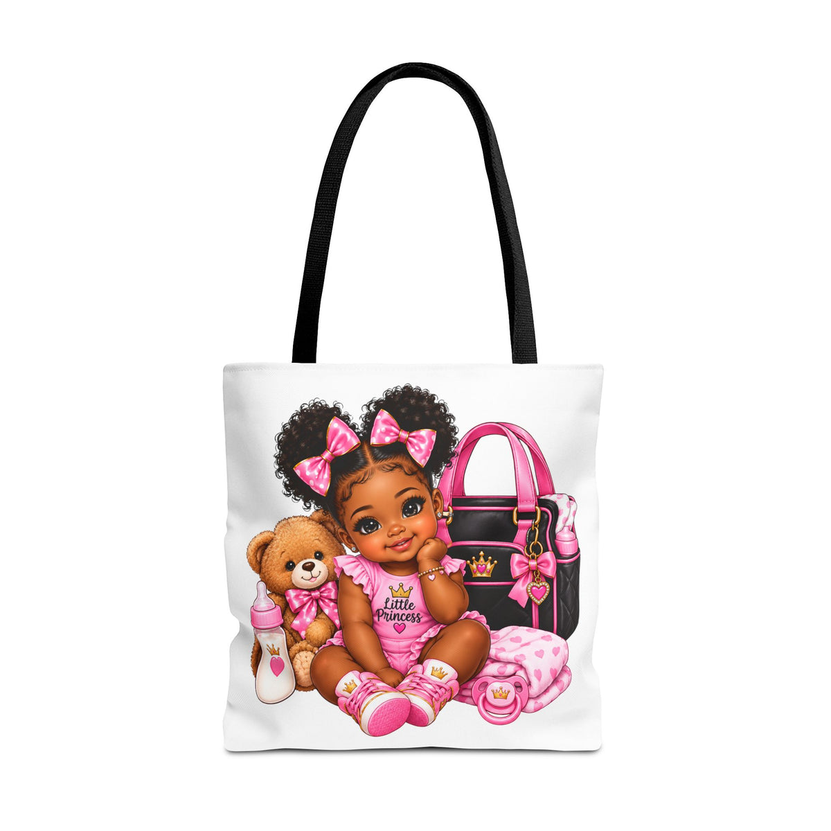 Baby Princess Pink Tote Bag - Cute Infant Girl Illustration Tote