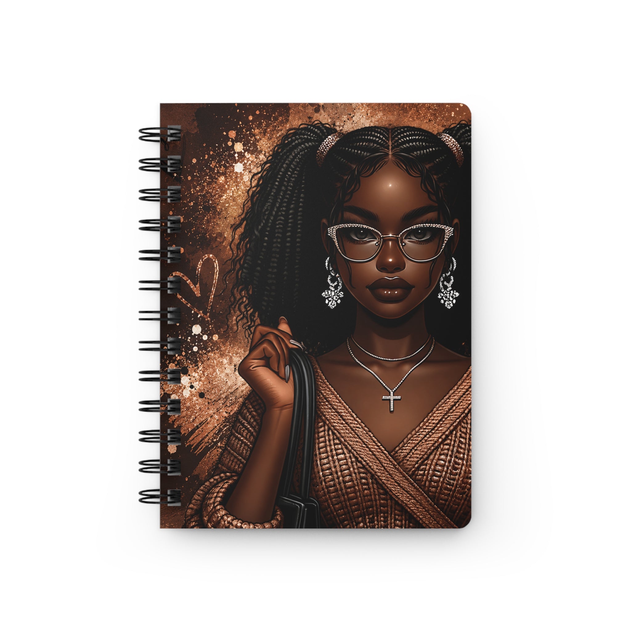 Spiral Notebook — Elegant Afrocentric Woman Portrait Journal