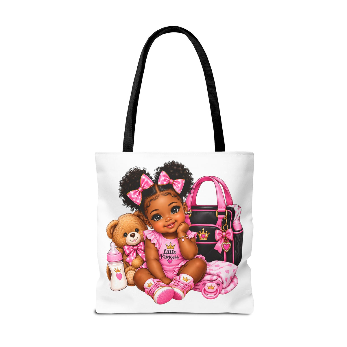Baby Princess Pink Tote Bag - Cute Infant Girl Illustration Tote