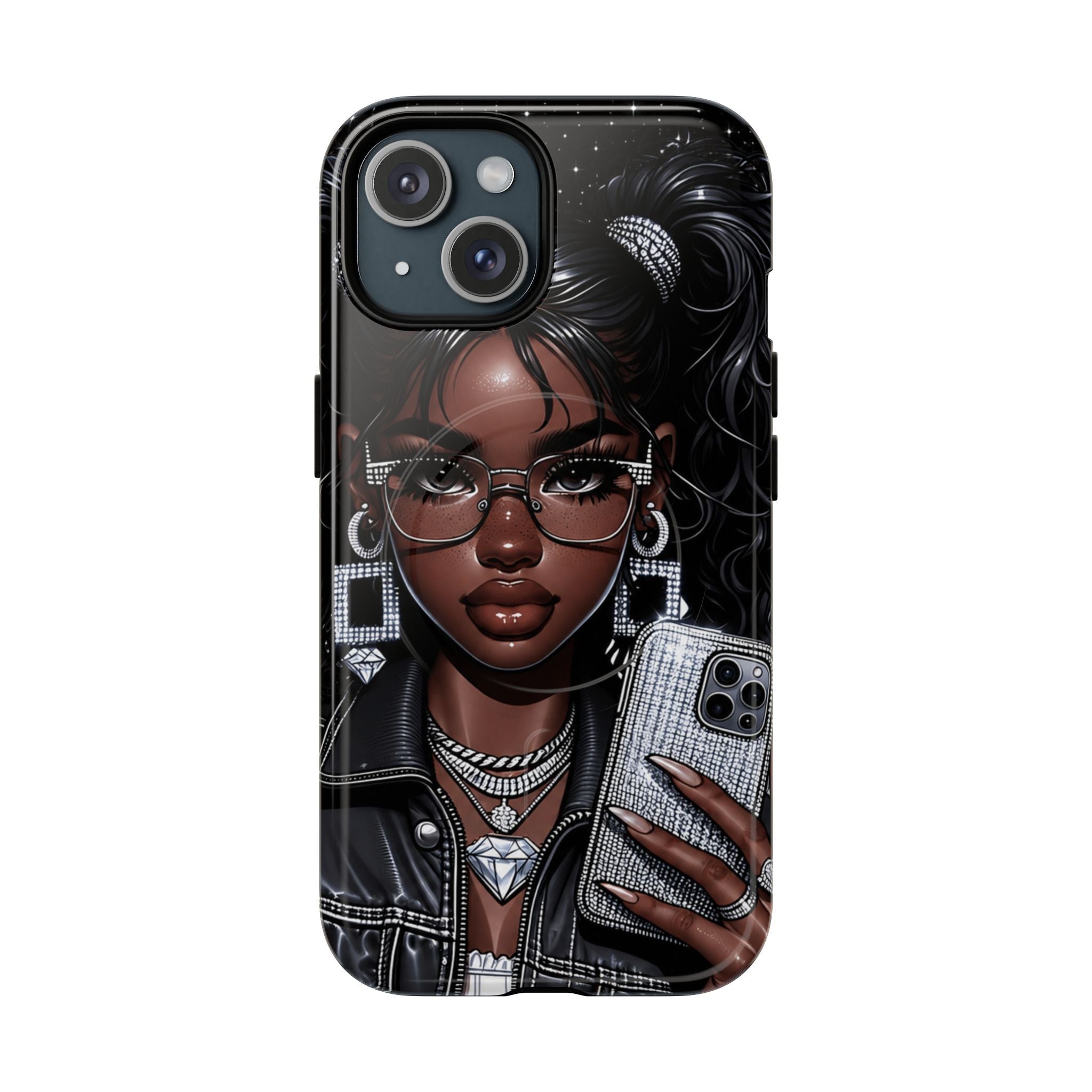 Black Girl Magic Selfie Phone Case | Tough Magnetic Case