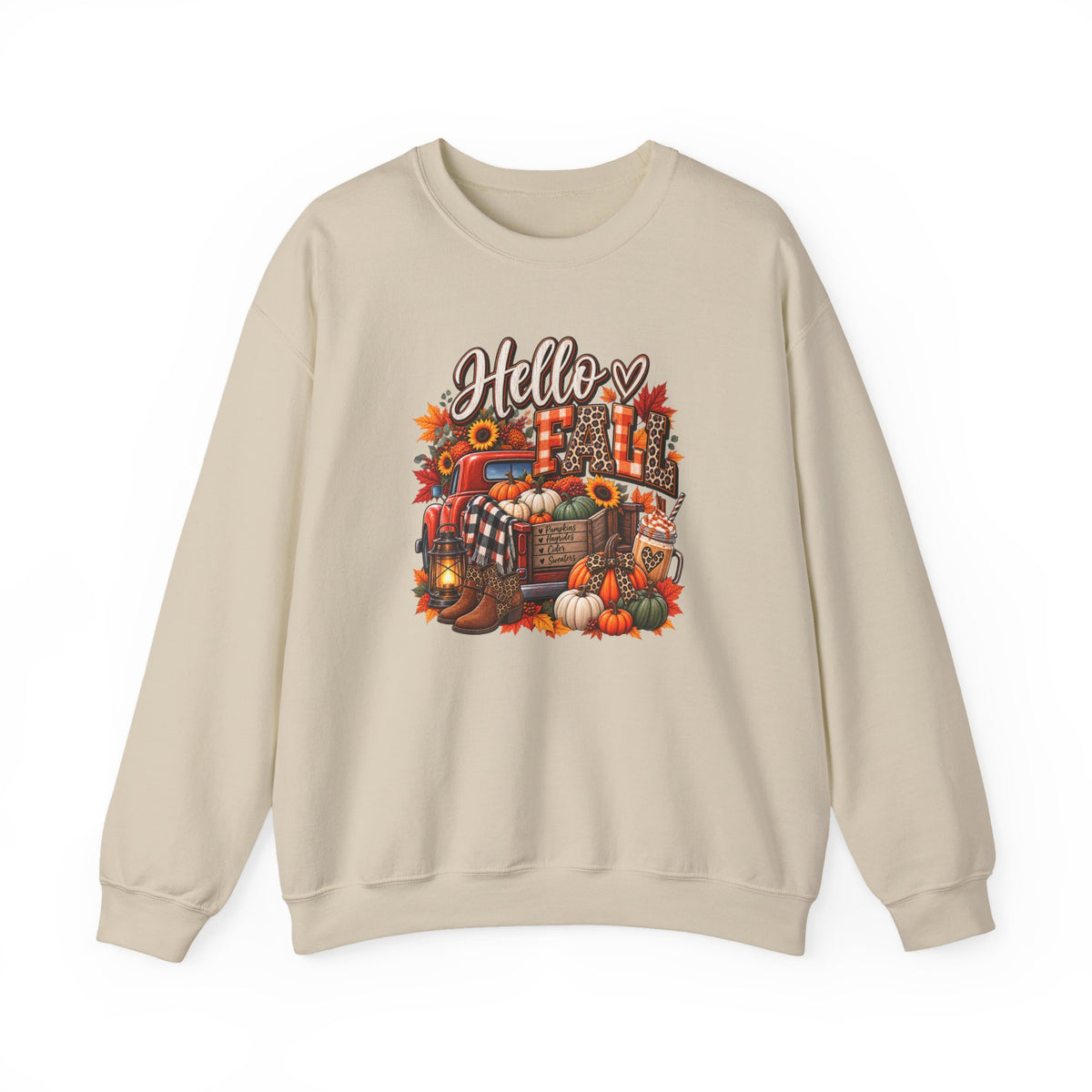 Autumn Pumpkin Crewneck Sweatshirt | Cozy Fall Graphic