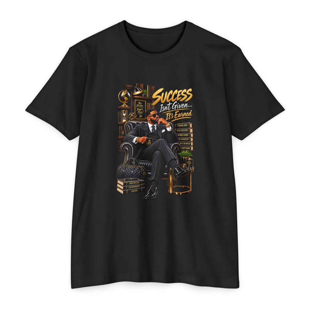 Success Is Earned T-Shirt — Motivational Vintage Gentleman Graphic Tee