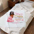 Plush Blanket — "Her Prayers Move Heaven and Change Things" Christian Kids Throw