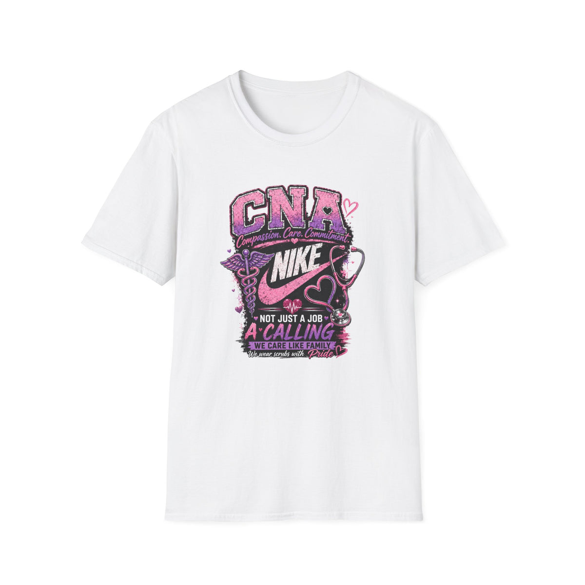 CNA Nurse T‑Shirt — "Compassion, Care, Commitment" Athletic Medical Tee