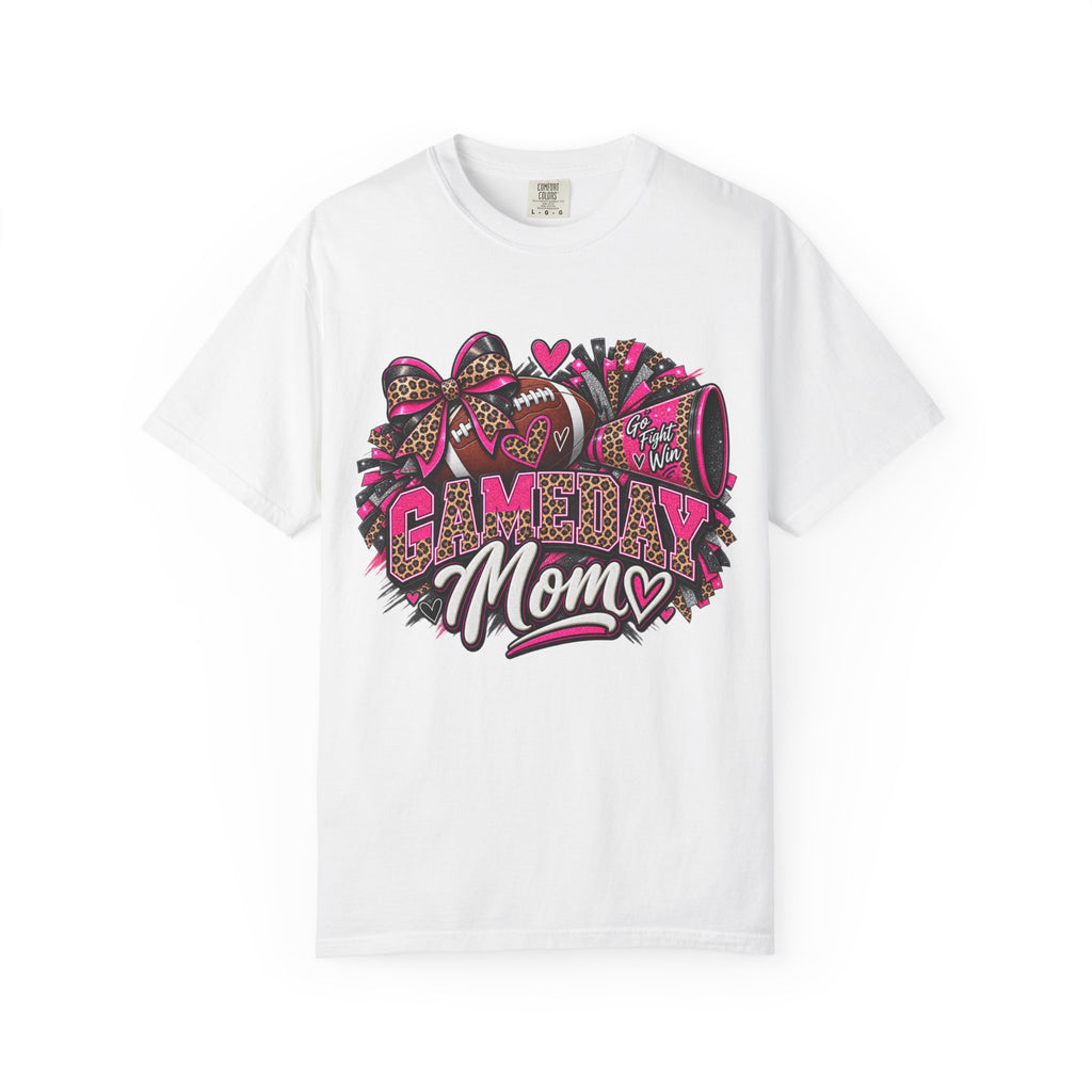 T-Shirt — "Gameday Mom" Football Design (Pink Leopard)