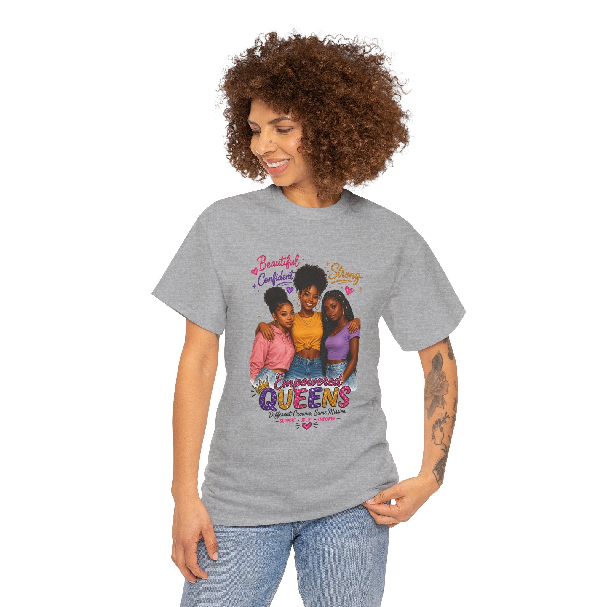 Empowered Queens T-Shirt | Black Girl Magic, Strong Confident Women