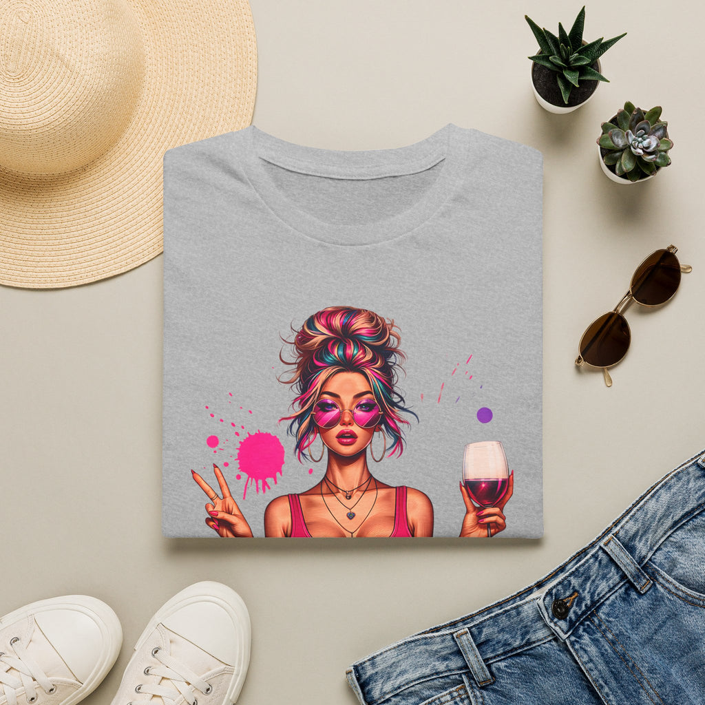 Mom Life Wine T-Shirt — Colorful Wine Mom Graphic Tee