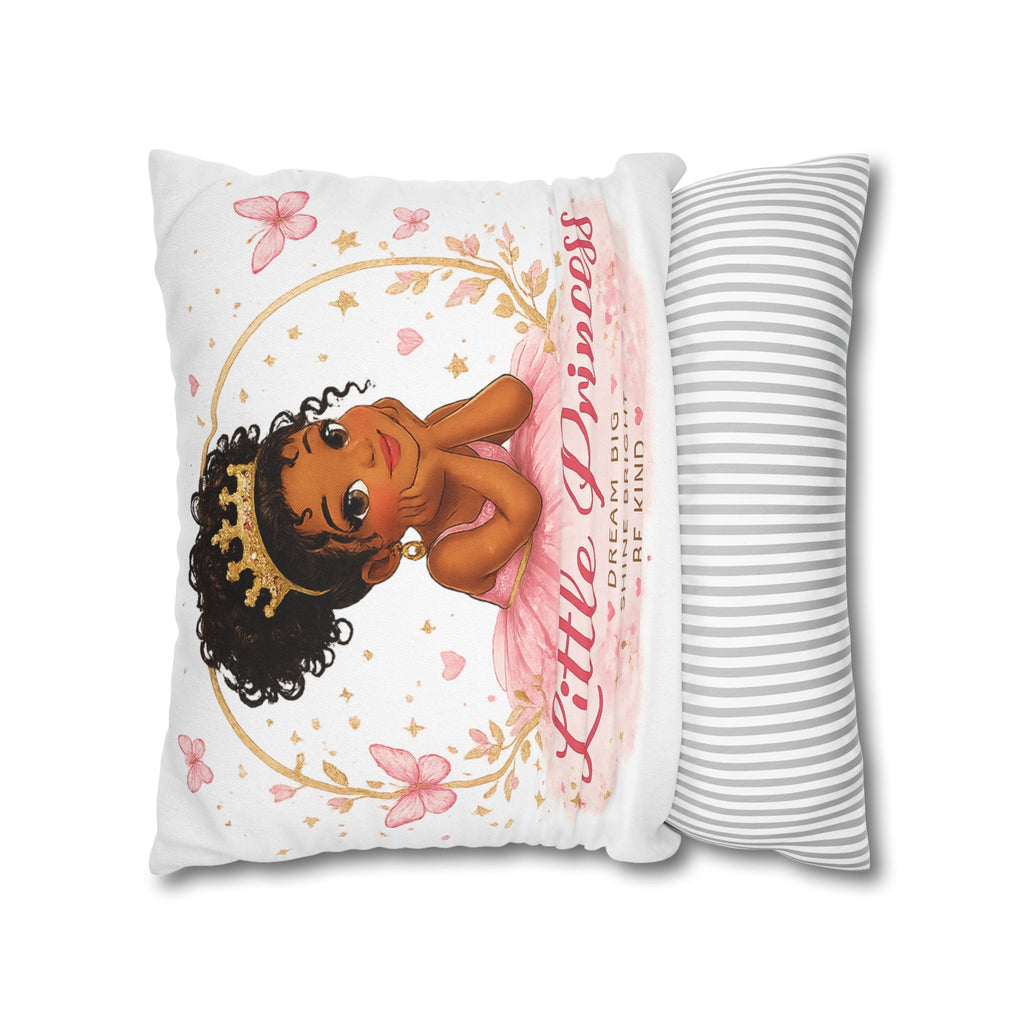 Little Princess Decorative Pillowcase — "Little Princess: Dream Big, Shine Bright, Be Kind"