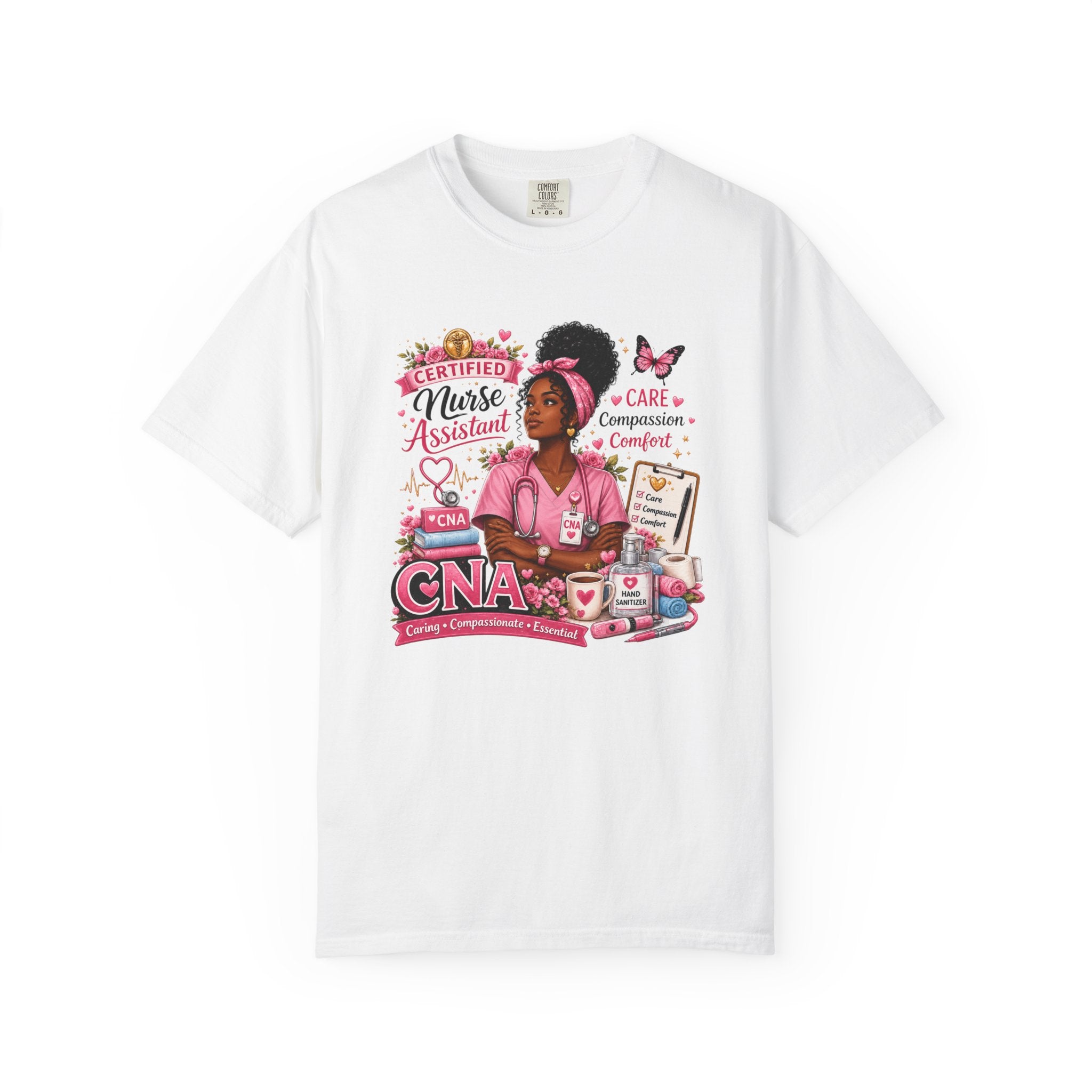 CNA Proud Nurse T-Shirt — Certified Nurse Assistant Floral Tribute Tee