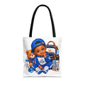 Baby Boy Tote Bag — 'Little King' Blue Nursery Illustration
