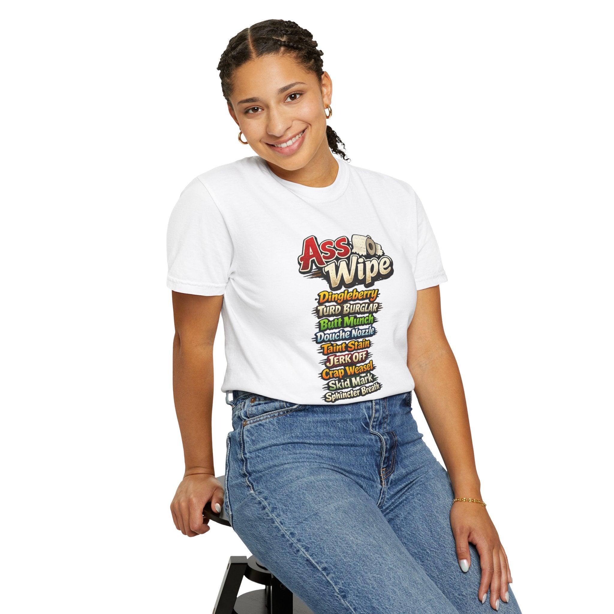 Ass Wipe Toilet Paper Humor T-shirt | Funny Graphic Tee
