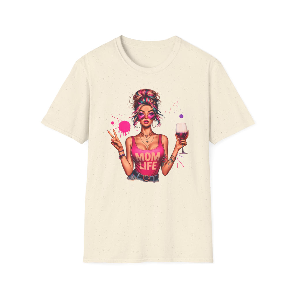 Mom Life Wine T-Shirt — Colorful Wine Mom Graphic Tee