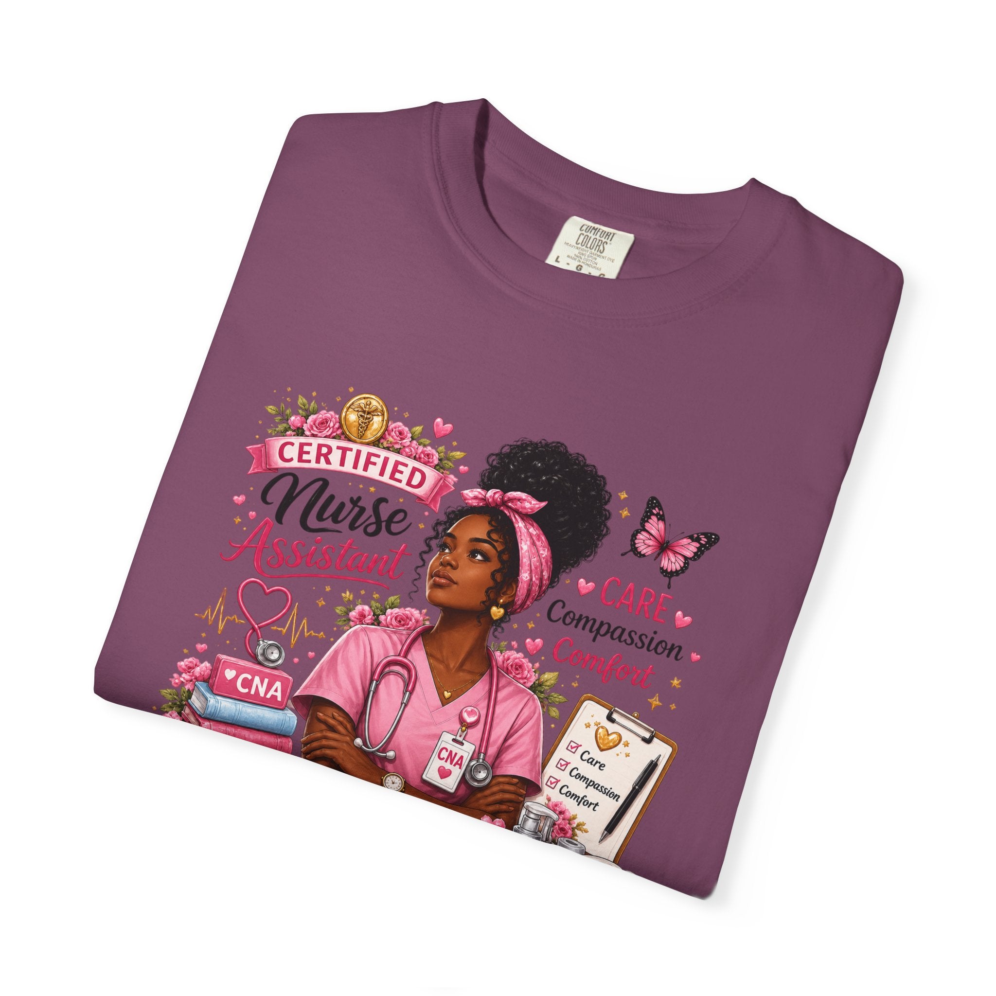 CNA Proud Nurse T-Shirt — Certified Nurse Assistant Floral Tribute Tee