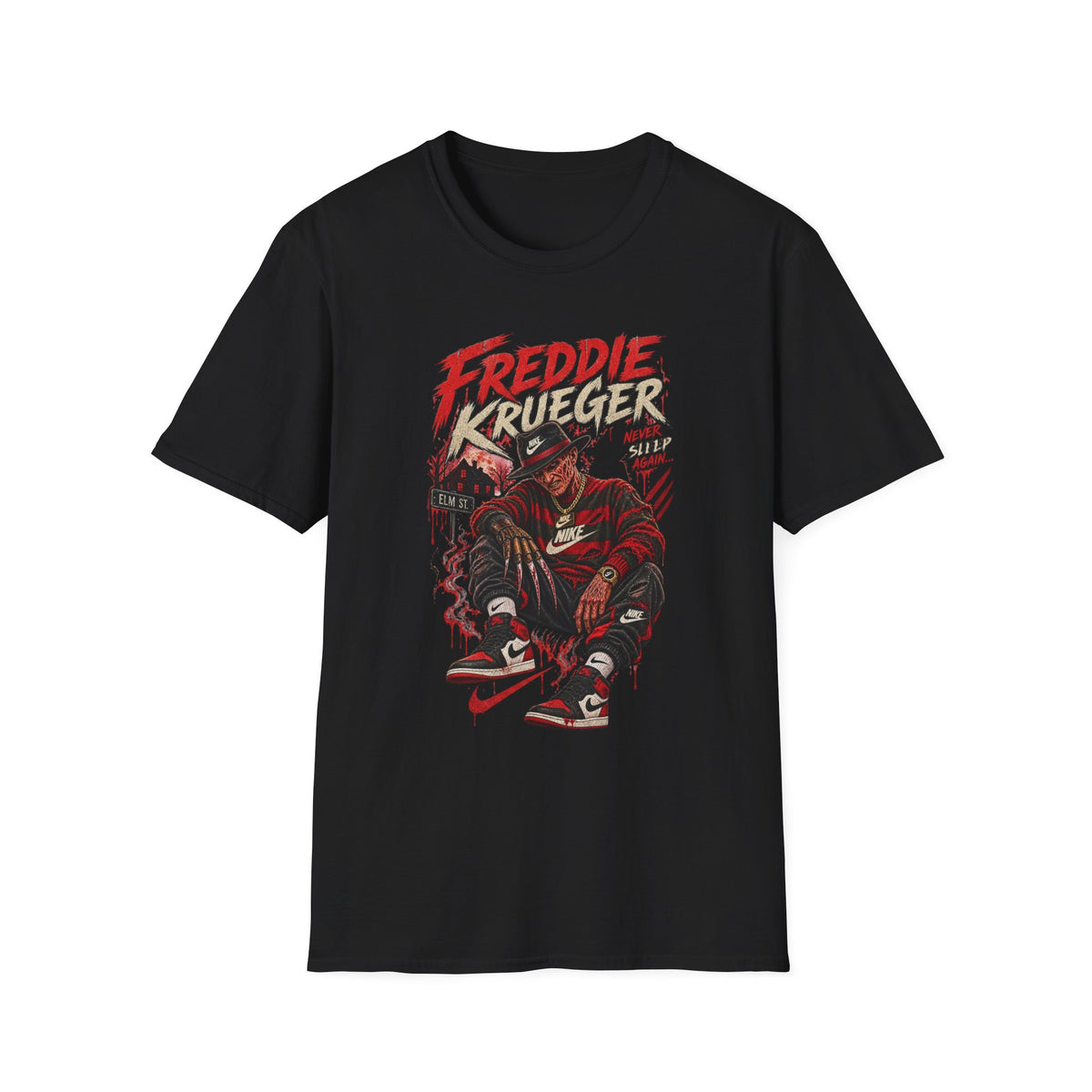 Freddie Krueger Retro Horror Graphic T-Shirt