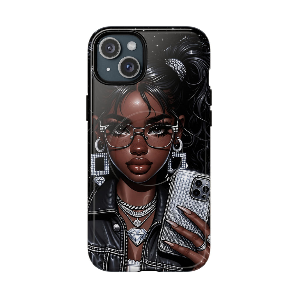 Black Girl Magic Selfie Phone Case | Tough Magnetic Case