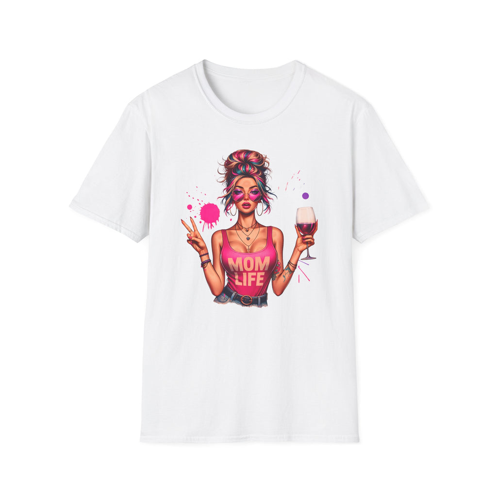 Mom Life Wine T-Shirt — Colorful Wine Mom Graphic Tee