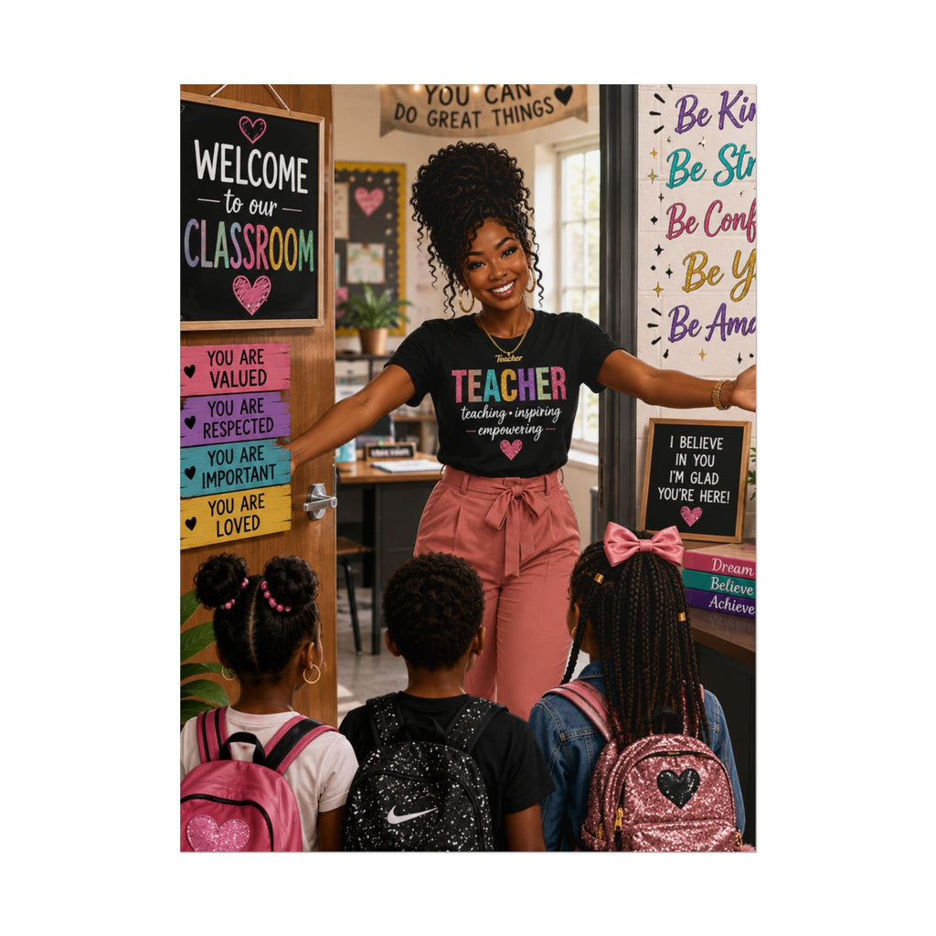 Teacher Welcome Poster — Classroom Inspirational Rolled Poster