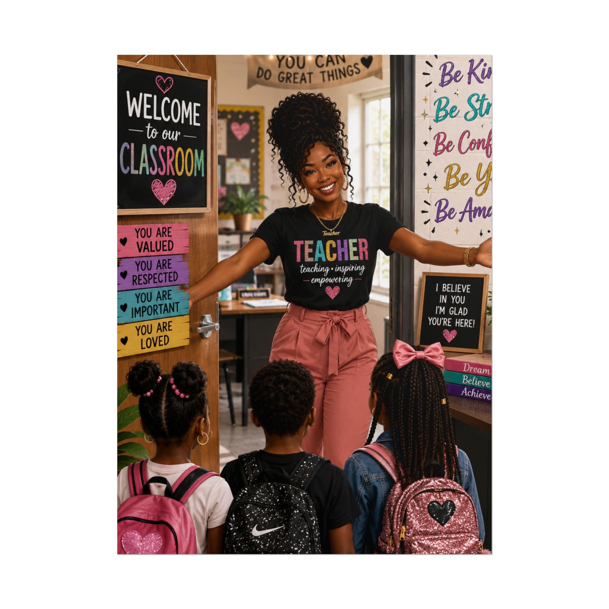 Teacher Welcome Poster — Classroom Inspirational Rolled Poster