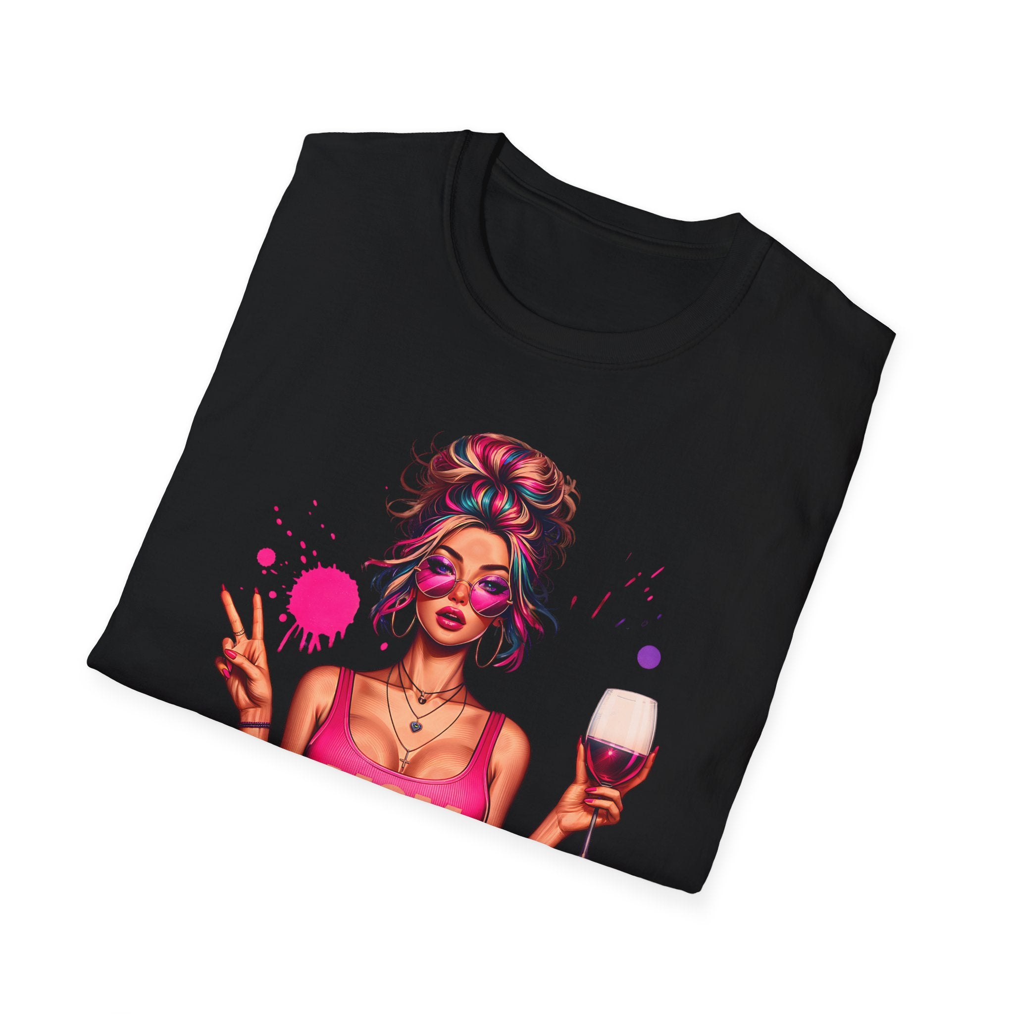 Mom Life Wine T-Shirt — Colorful Wine Mom Graphic Tee
