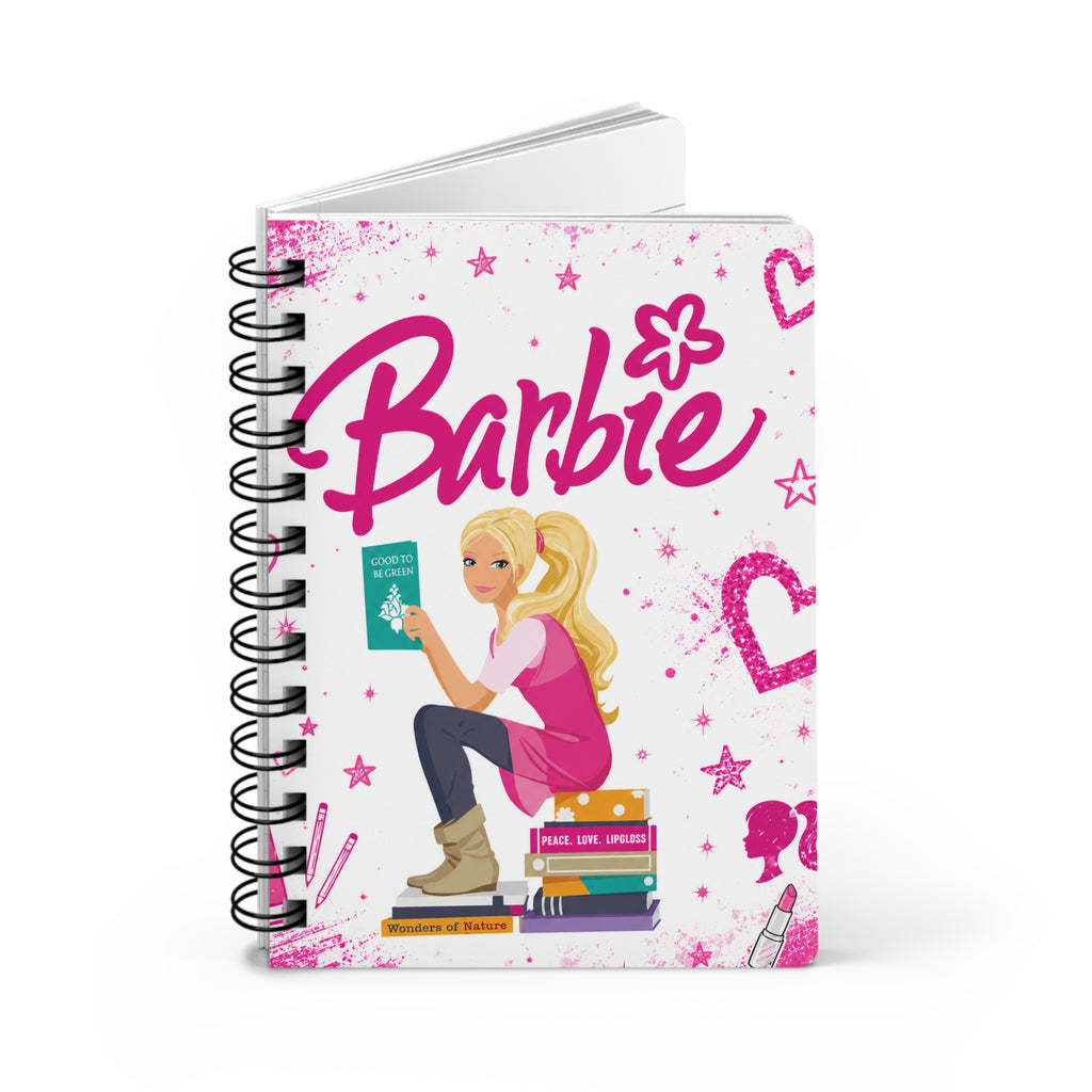 Barbie Spiral Notebook — Cute Pink Barbie Girl Journal for Teens & Kids