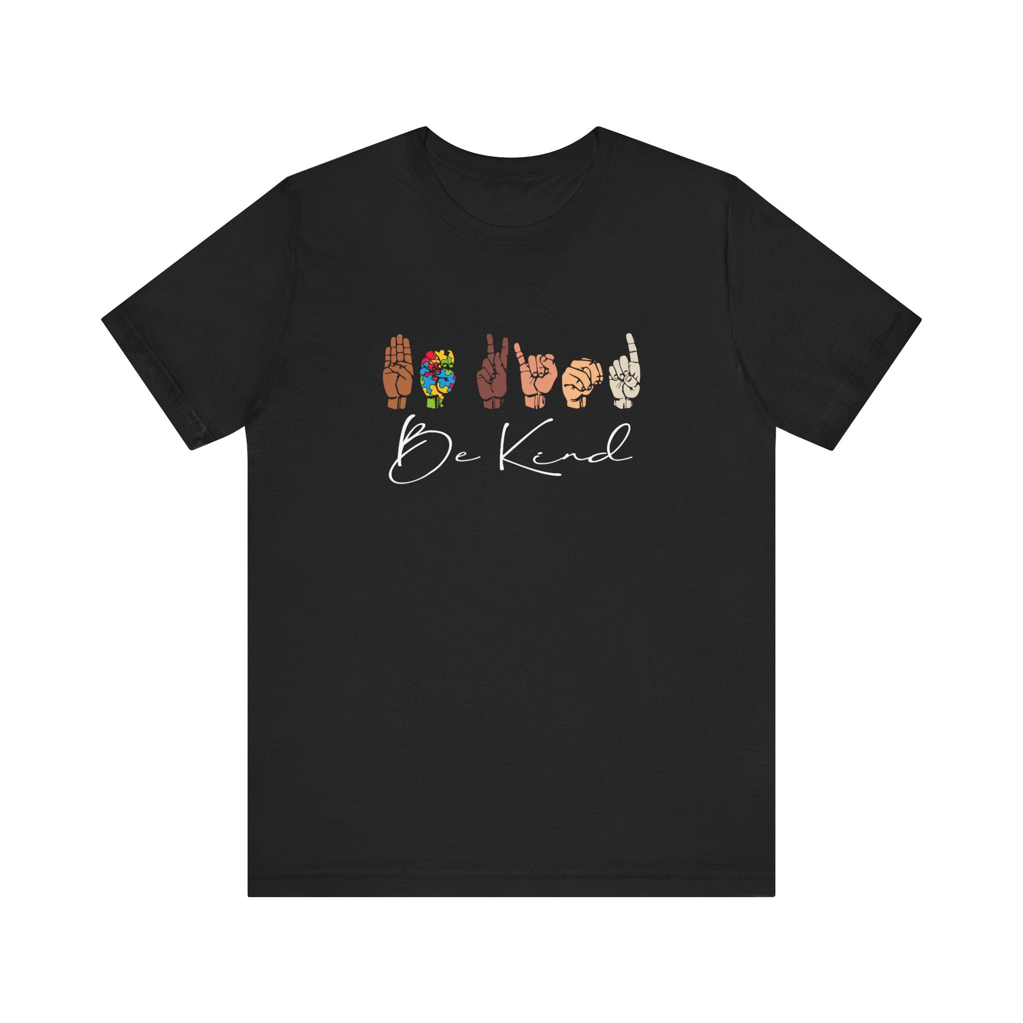 ASL 'Be Kind' hands illustration Tee | Inclusive sign language design