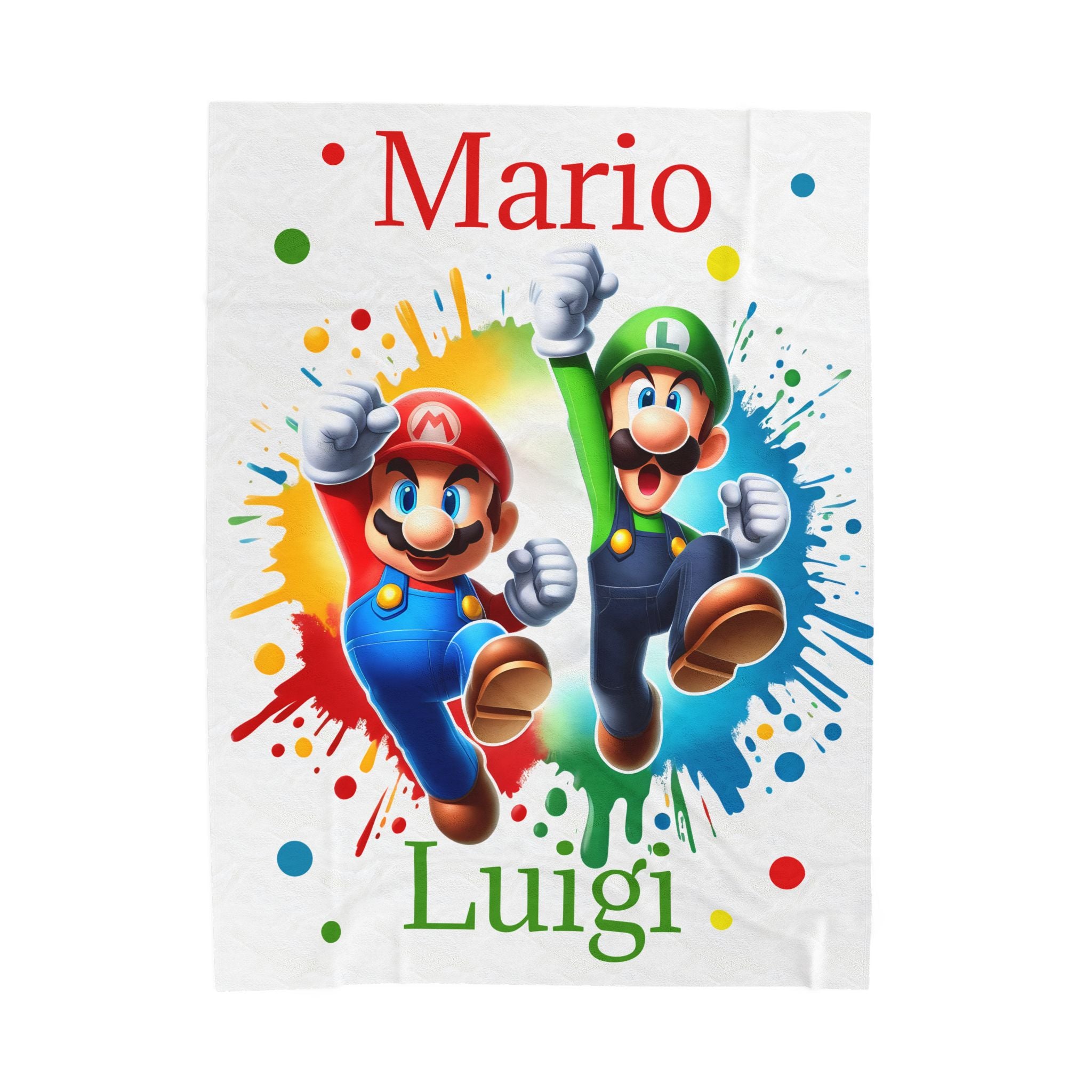 Mario and Luigi Velveteen Plush Blanket