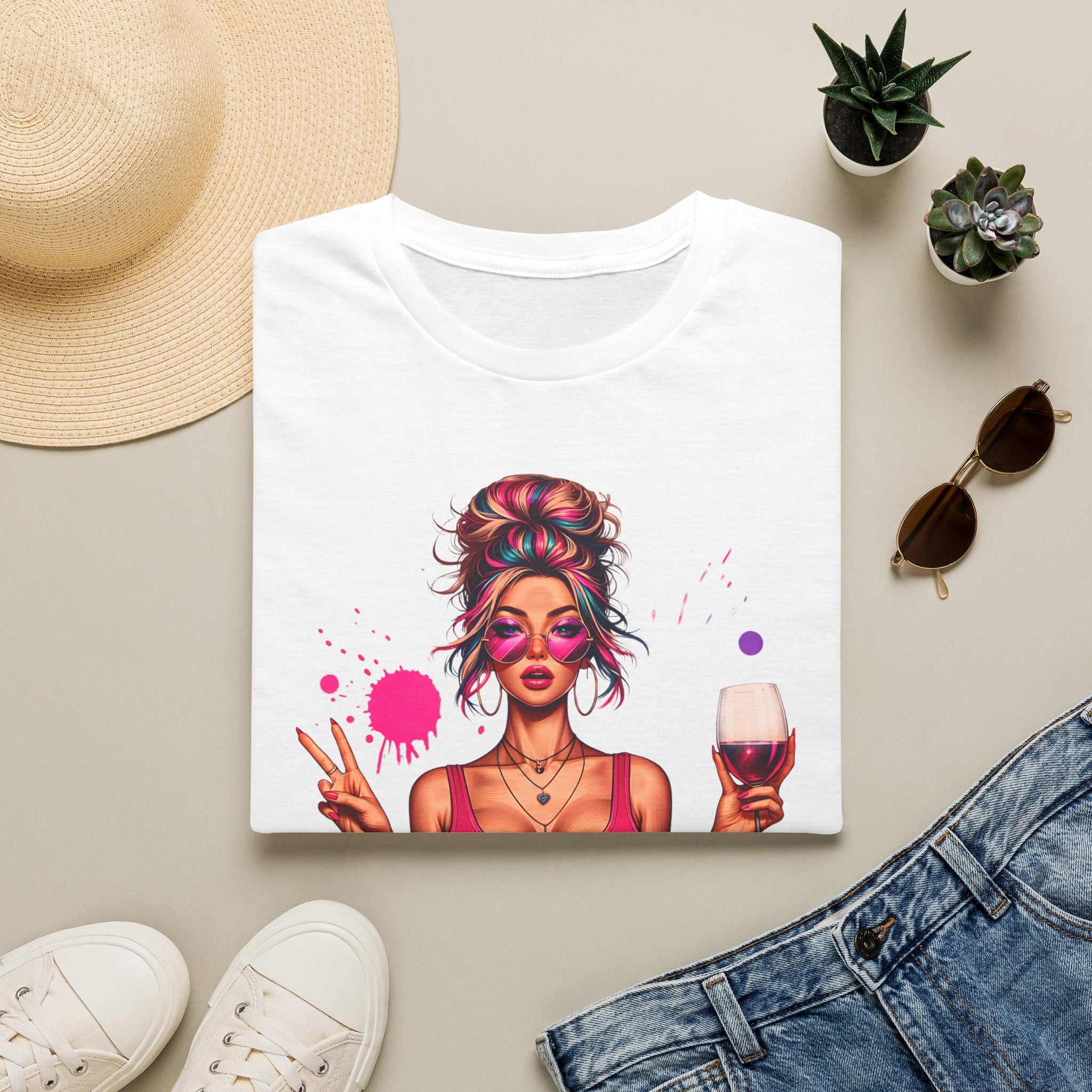 Mom Life Wine T-Shirt — Colorful Wine Mom Graphic Tee