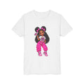 Youth Tee - Cute Girl in Pink Streetwear Graphic