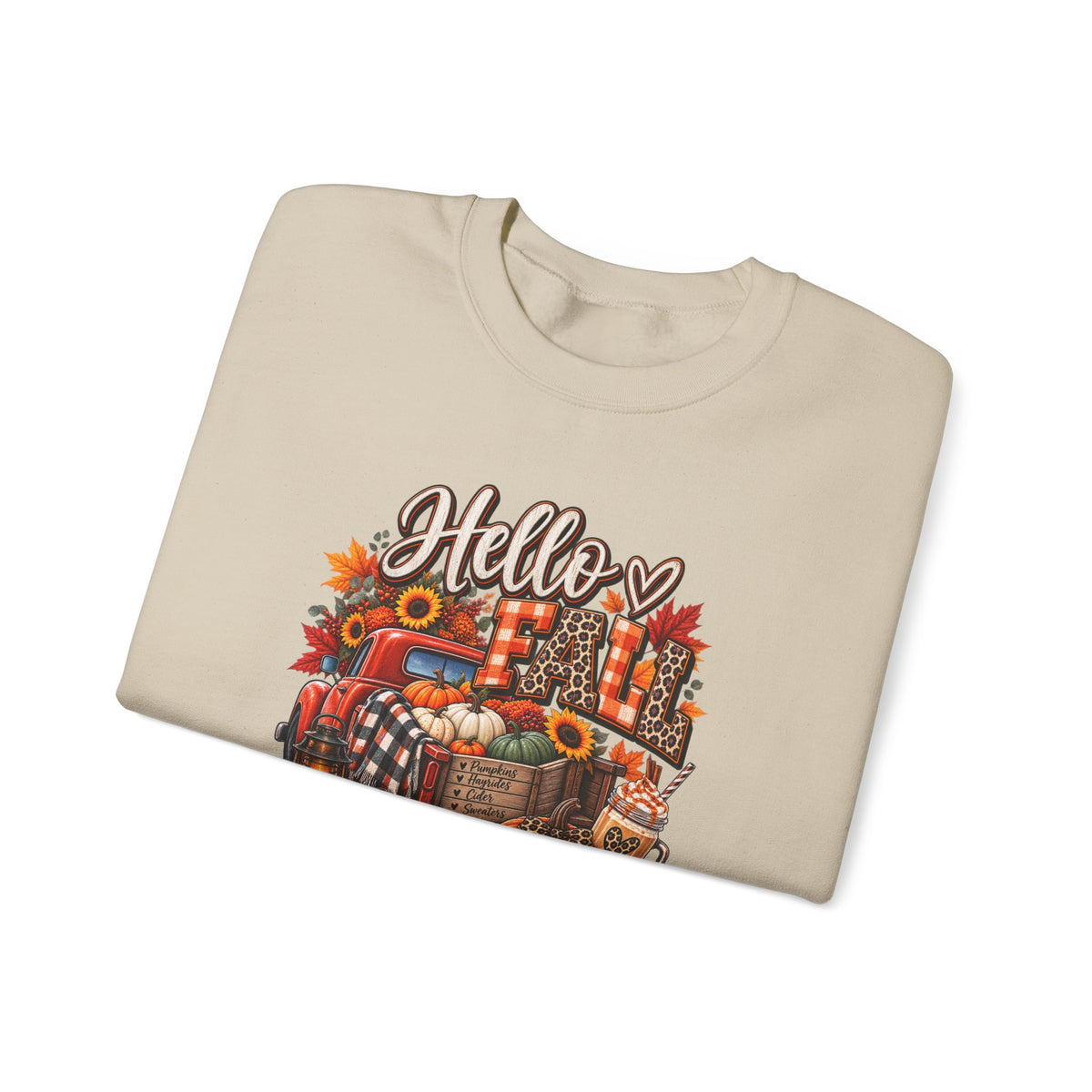 Autumn Pumpkin Crewneck Sweatshirt | Cozy Fall Graphic