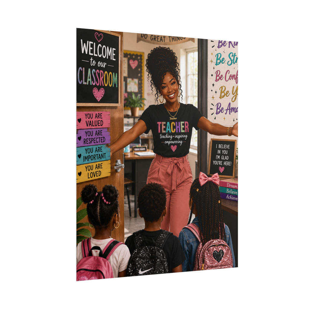 Teacher Welcome Poster — Classroom Inspirational Rolled Poster