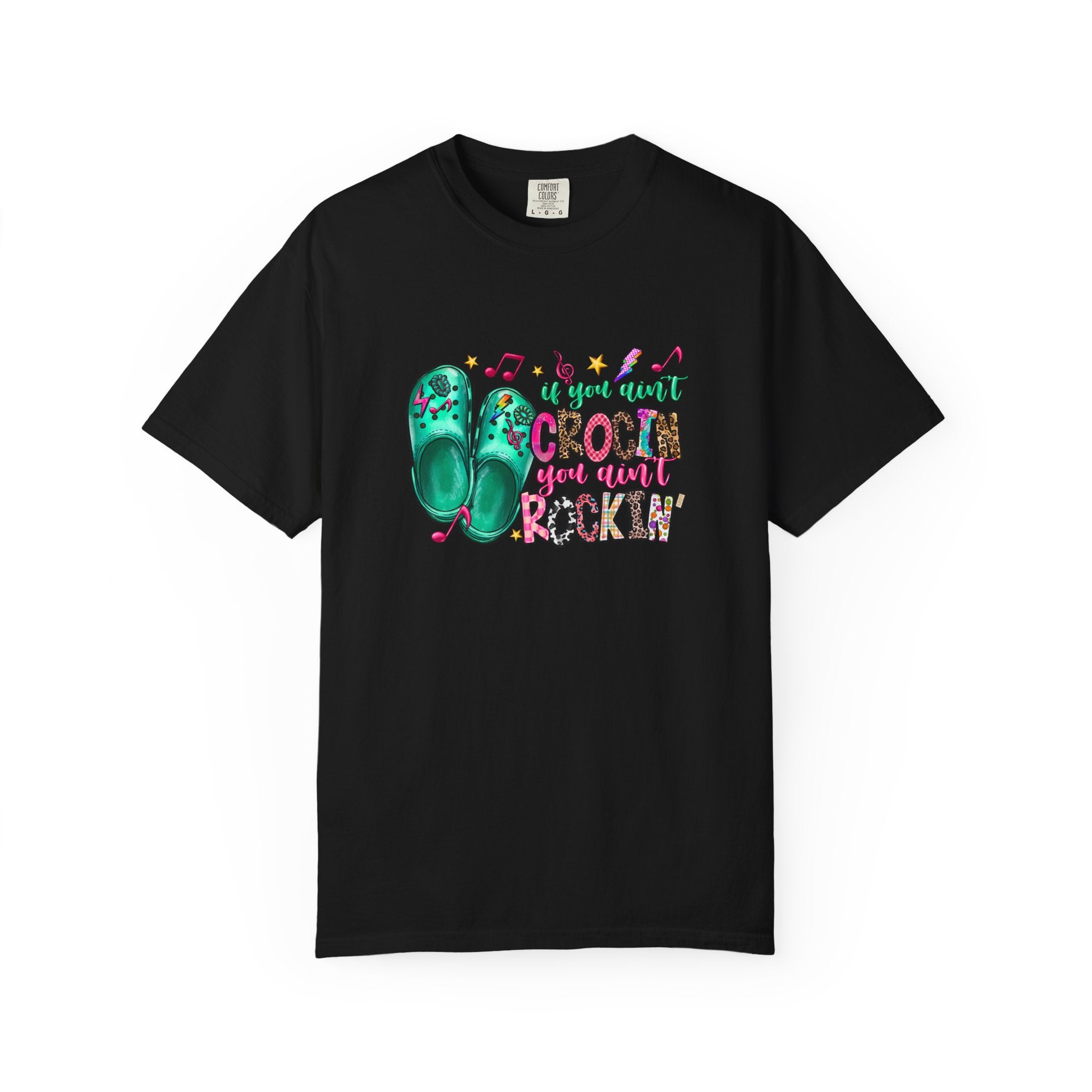 Croc Rocker T-Shirt — "If You Can't Croc, You're Just Rockin'" Graphic Tee