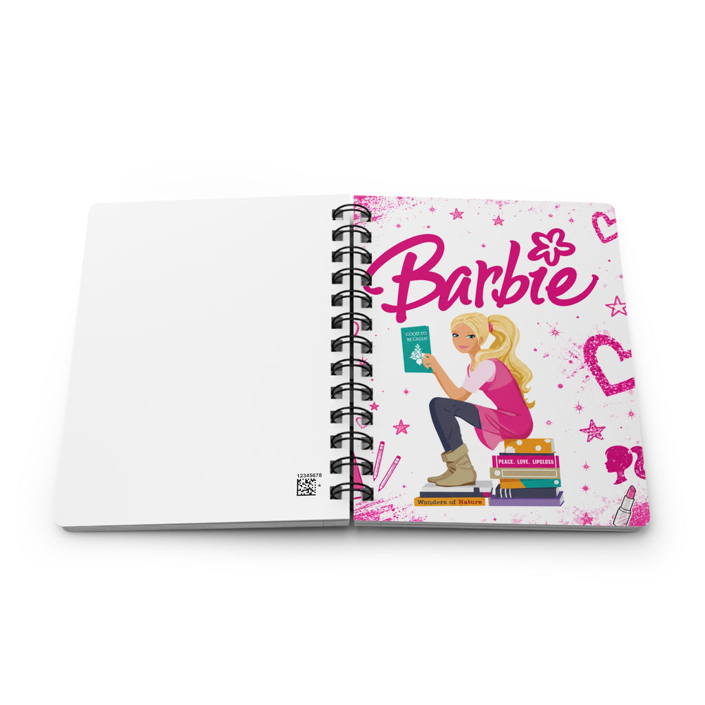 Barbie Spiral Notebook — Cute Pink Barbie Girl Journal for Teens & Kids