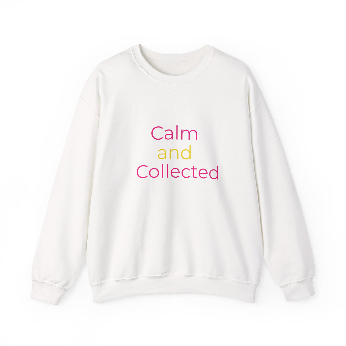 Calm and Collected Crewneck Sweatshirt — Minimal Pastel Relaxation Pullover