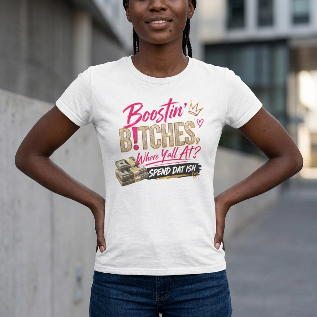 T-Shirt — "Boostin' Bitches, Where Y'all At?" Graphic Tee