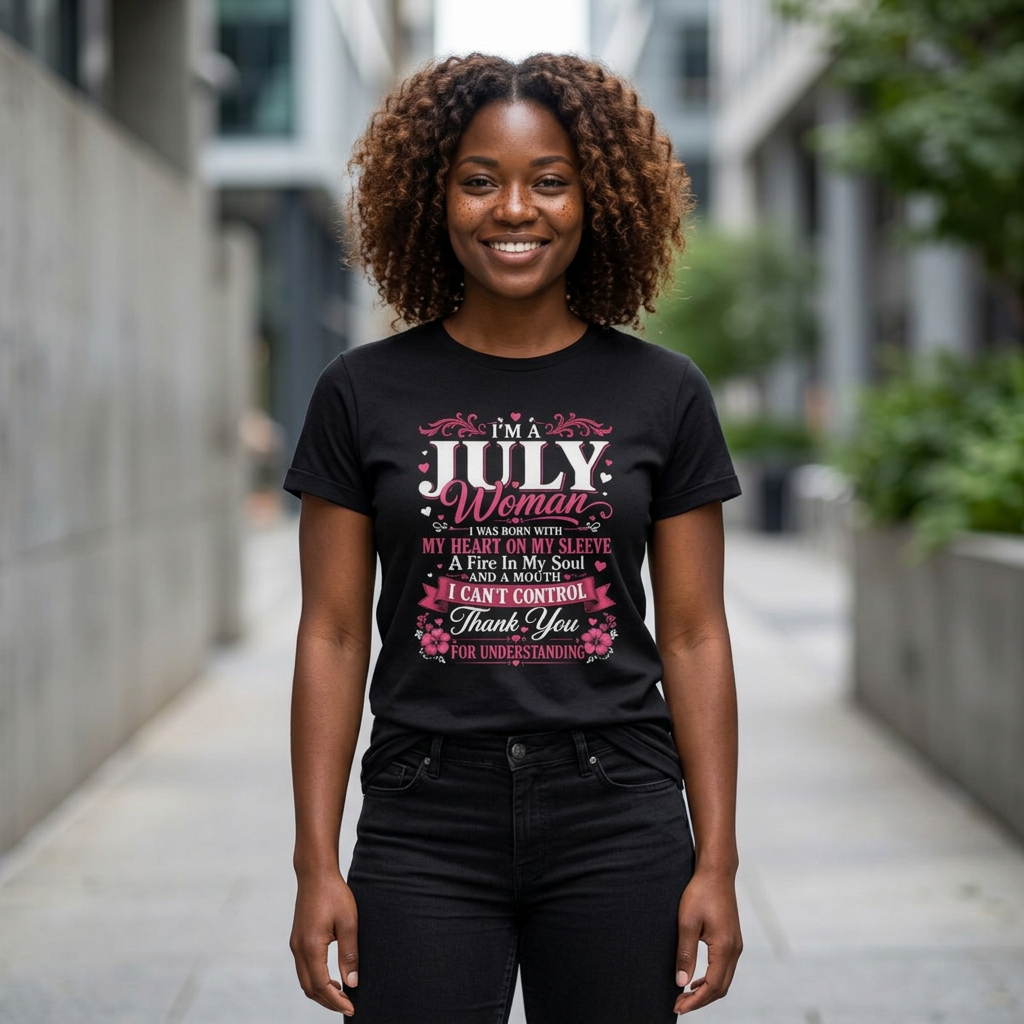 July Woman T-Shirt — "I’m a July Woman" Birthday Gift Tee