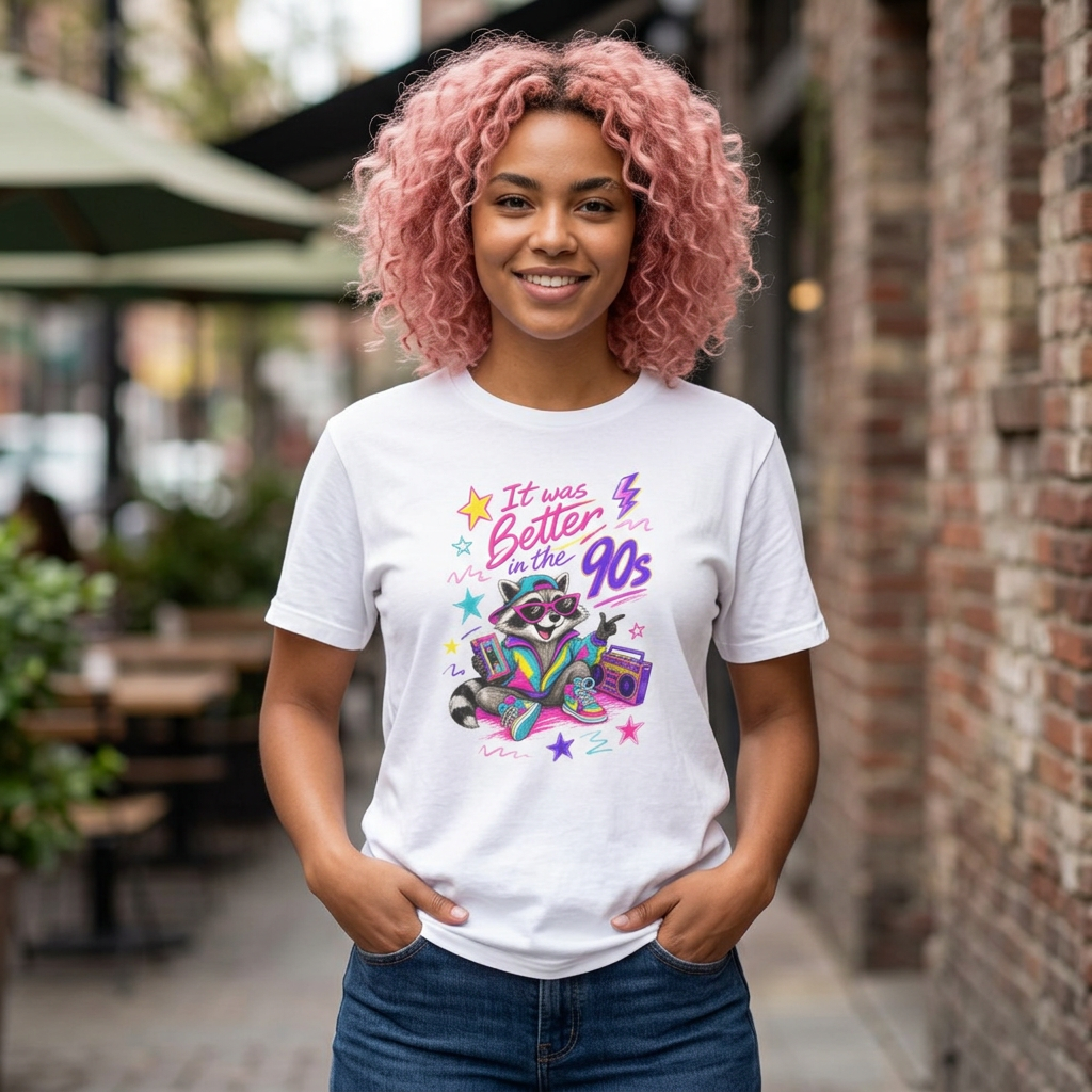 It was Better in the 90s Raccoon Tee | 90s Retro Graphic T-Shirt