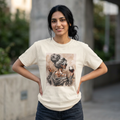 Wine Night Graphic T-Shirt — Woman with Glass Illustration