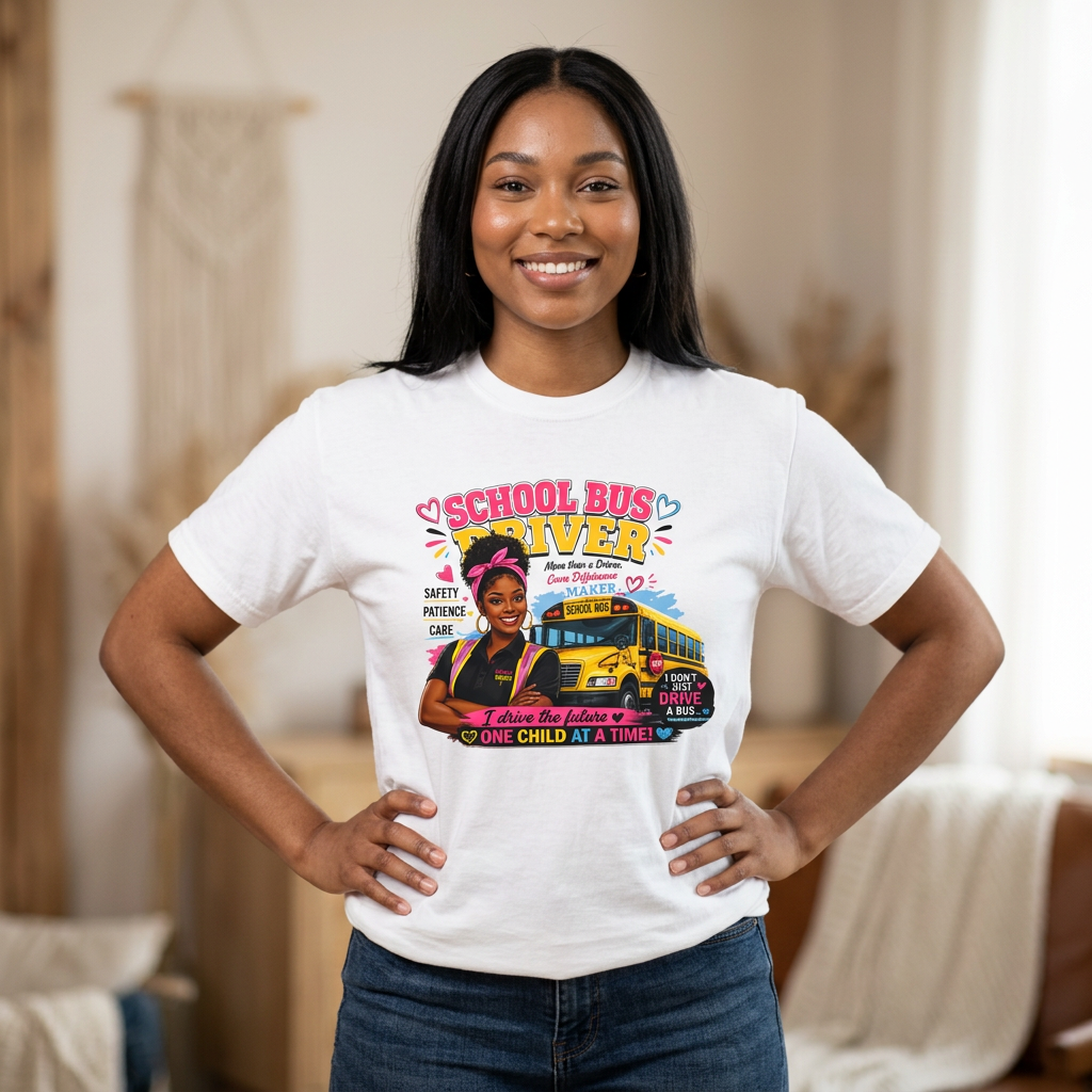 School Bus Driver T-Shirt — 'School Bus 4 Ever' Vintage Driver Appreciation Tee