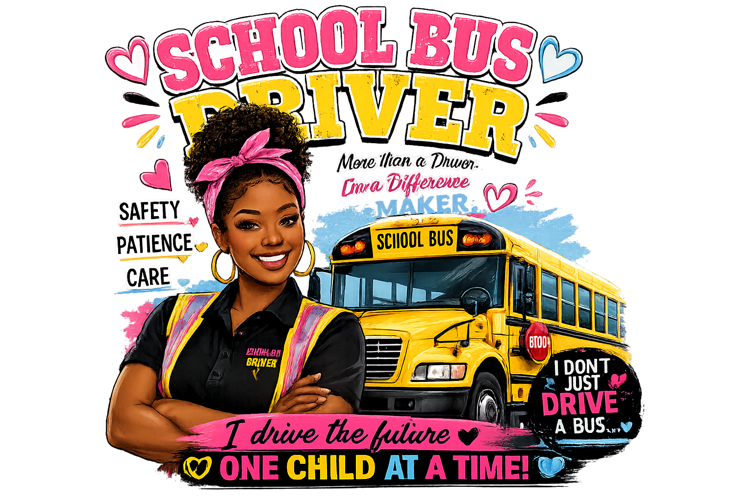 School Bus Driver 20oz Stainless Tumbler — ‘I Drive the Future One Child at a Time’
