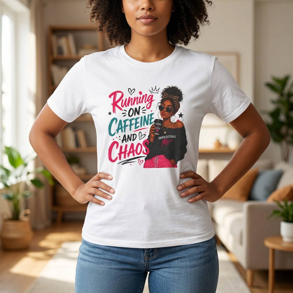 Running on Caffeine and Chaos T-Shirt