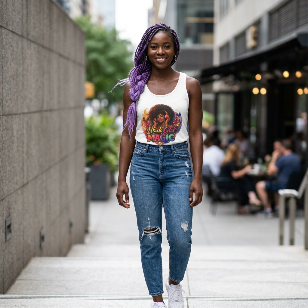 Black Girl Magic Tank Top — Afrocentric Empowerment Graphic Tank