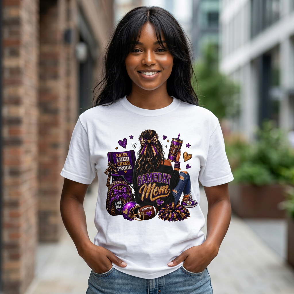 Game Day Mom T-Shirt — Cheer Mom Football Spirit Shirt