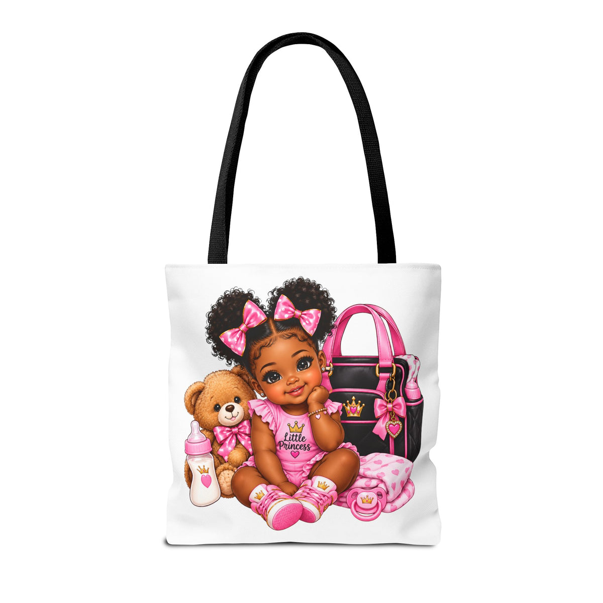 Baby Princess Pink Tote Bag - Cute Infant Girl Illustration Tote