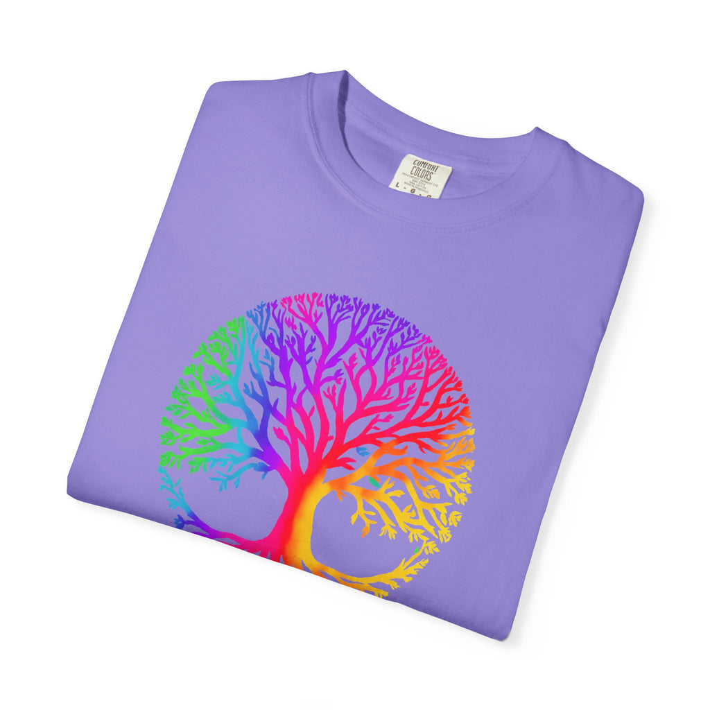 Rainbow Tree of Life T-shirt | Colorful Spiritual Nature Graphic